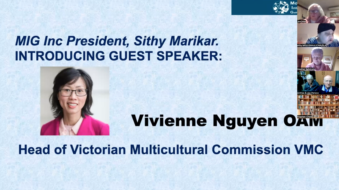 Guest Speaker – Vivien Nguyen OAM